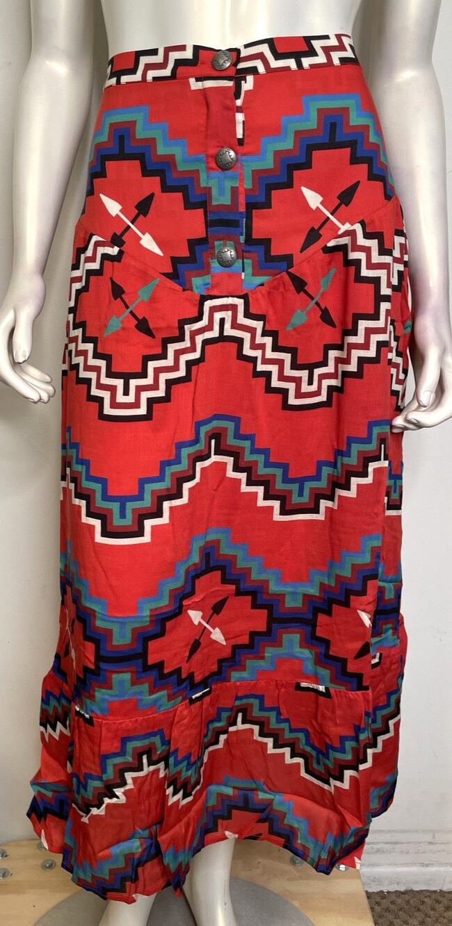 Double D Ranch Red Fire Weaver Skirt Womens XL NWT Southwest Howell-Sickles